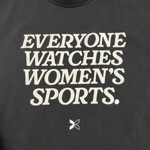 Togethxr Everyone Watches Womens’ Sports t-shirt Size M